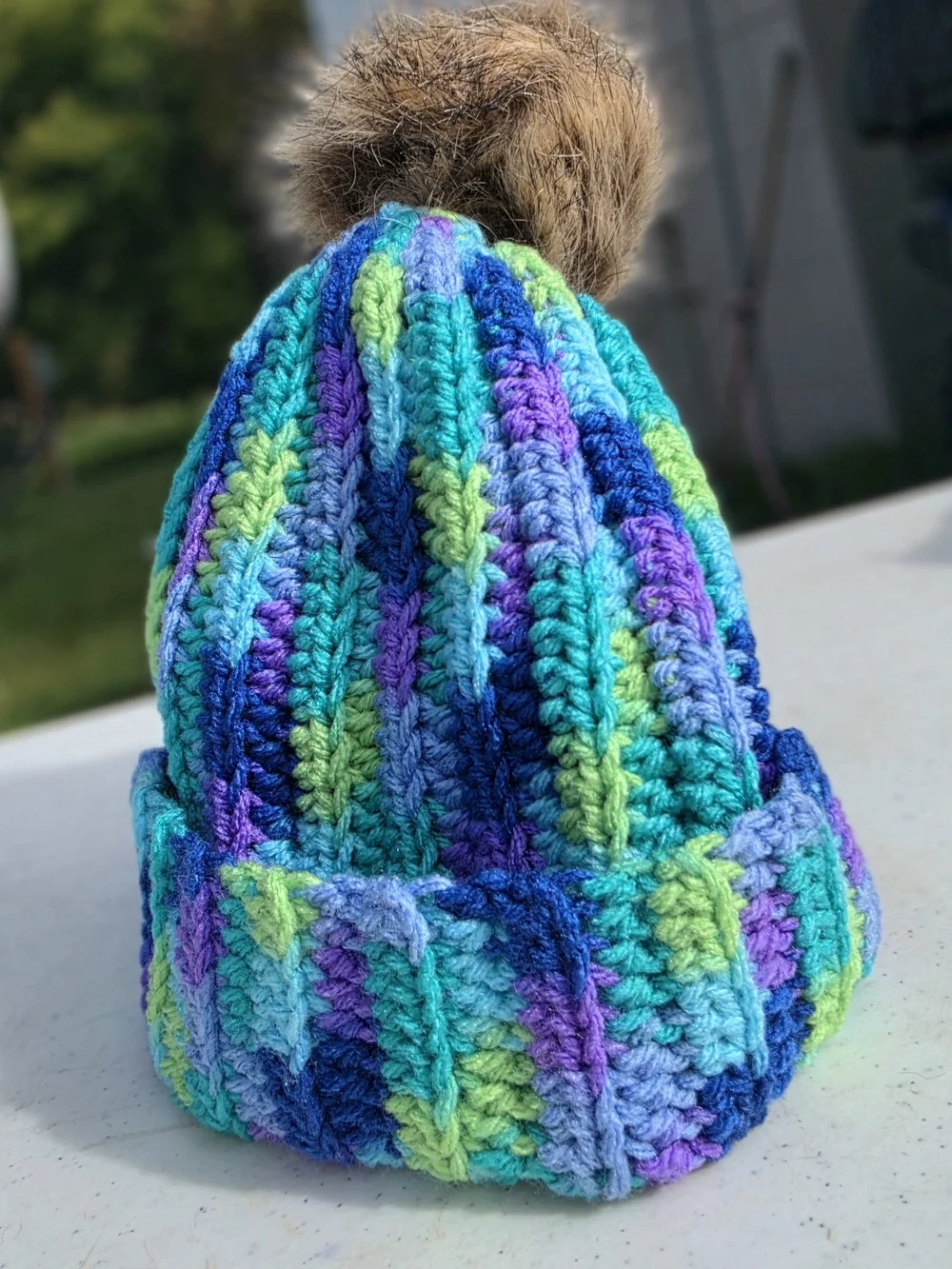 Crochet Multicolor Kids Beanie